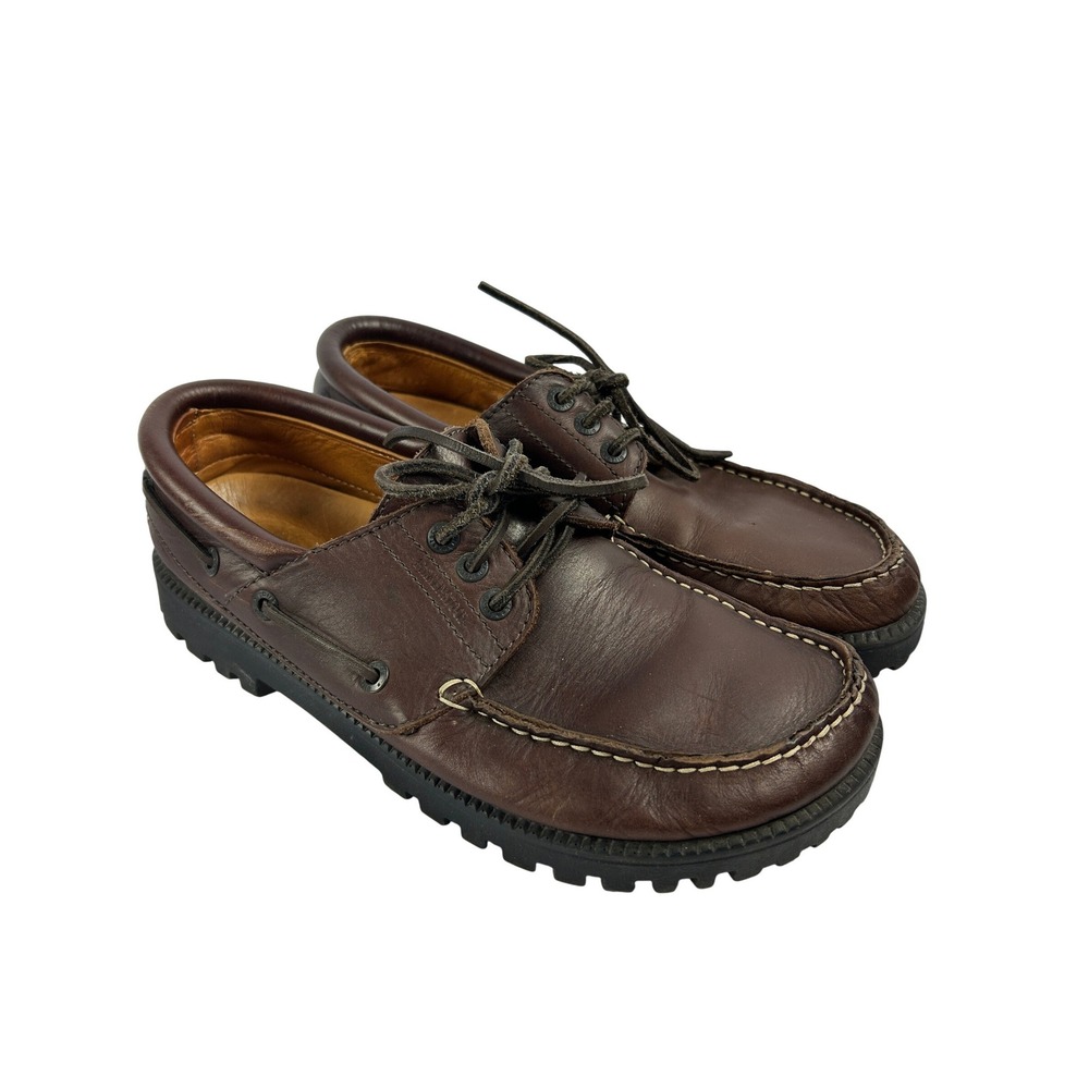 Birkenstock Pasadena Brown Leather Boat Shoes Casual Loafer‎ Size 41